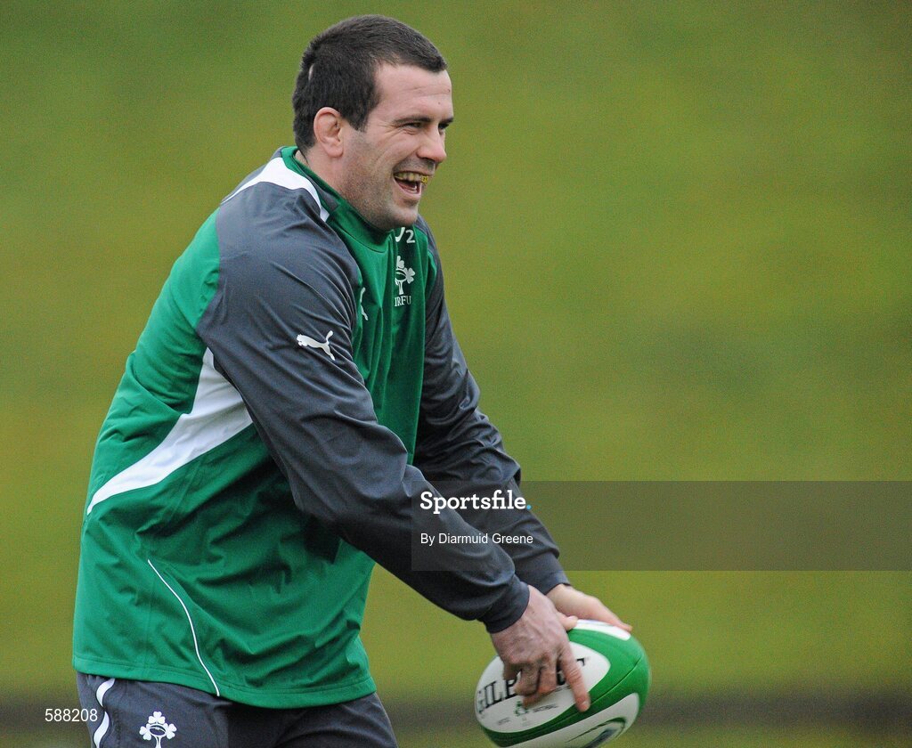 24 January 2012; Ireland's Shane Jennings in action during squad training ahead of their RBS Six Nations Rugby Championship game against Wales on February 5th. Ireland Rugby Squad Training, University of Limerick, Limerick. Picture credit: Diarmuid Greene / SPORTSFILE