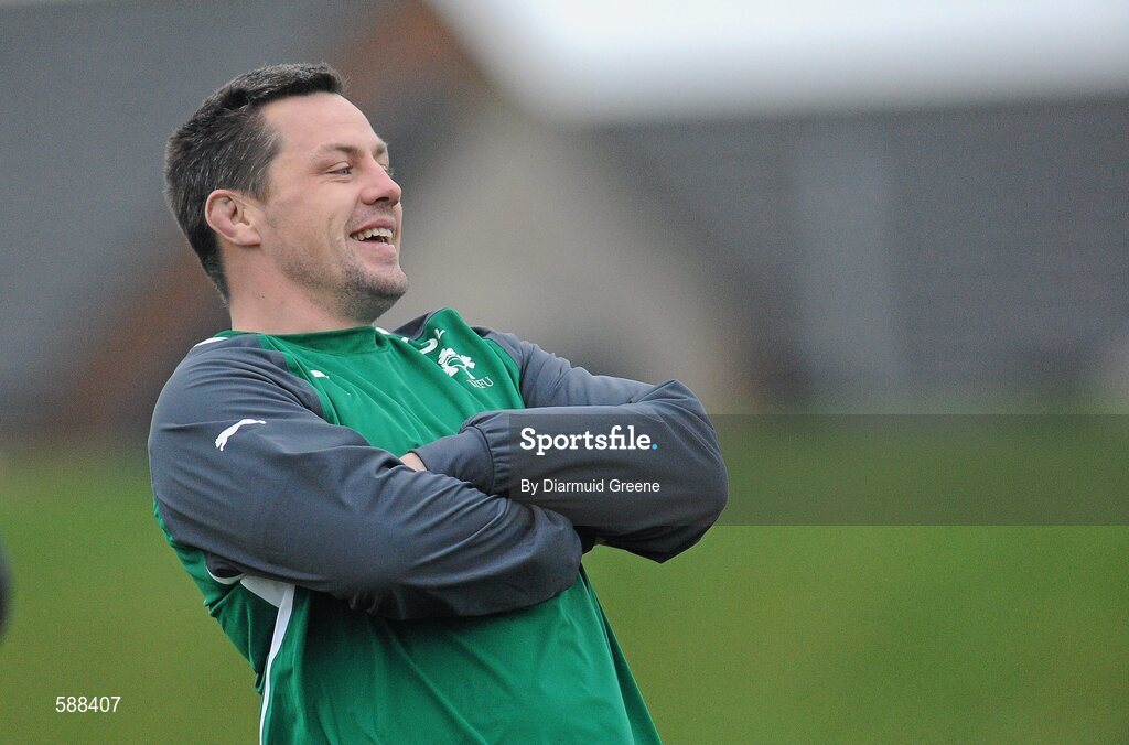 24 January 2012; Ireland's James Coughlan during squad training ahead of their RBS Six Nations Rugby Championship game against Wales on February 5th. Ireland Rugby Squad Training, University of Limerick, Limerick. Picture credit: Diarmuid Greene / SPORTSFILE