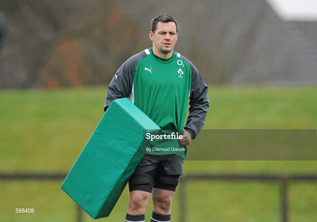 24 January 2012; Ireland's James Coughlan during squad training ahead of their RBS Six Nations Rugby Championship game against Wales on February 5th. Ireland Rugby Squad Training, University of Limerick, Limerick. Picture credit: Diarmuid Greene / SPORTSFILE