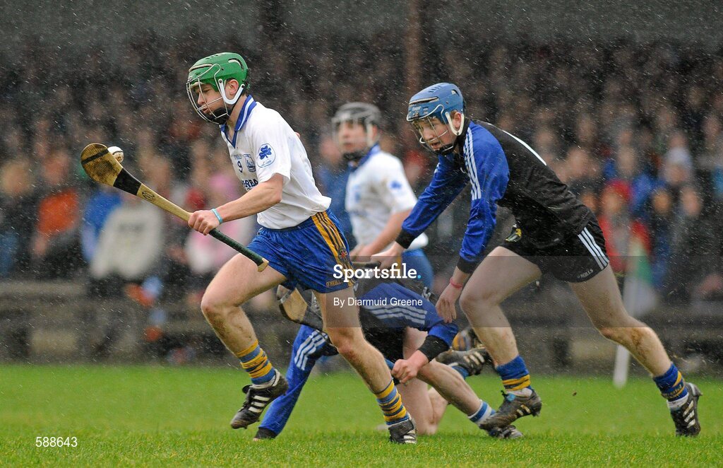 25 January 2012; Stephen Cahill, Thurles CBS, gets away from Conor Delaney, Nenagh CBS. Dr Harty Cup, Quarter-Final Replay, Nenagh CBS v Thurles CBS, The Ragg GAA Grounds, Thurles, Co. Tipperary. Picture credit: Diarmuid Greene / SPORTSFILE