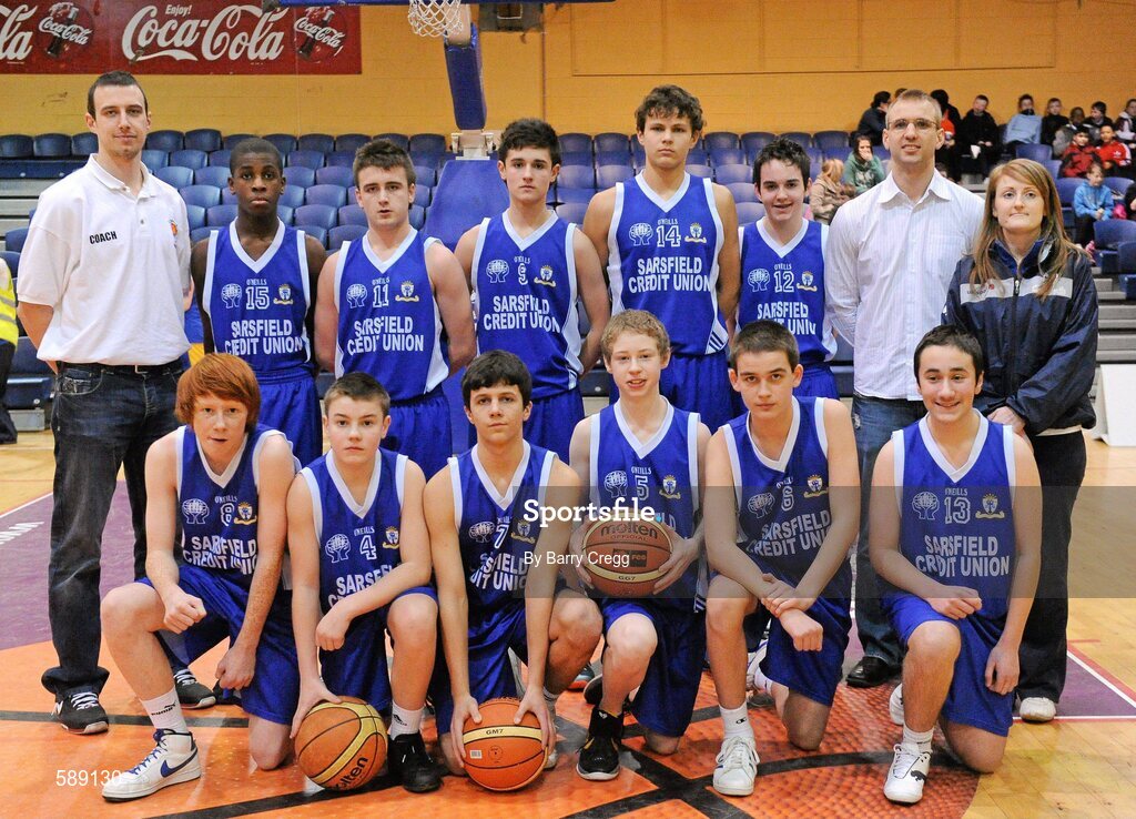 27 January 2012; The St.Clement's team. All-Ireland Schools Cup U16B Boys Final, Christian Brothers College, Cork v St. Clement's, Limerick, National Basketball Arena, Tallaght, Dublin. Picture credit: Barry Cregg / SPORTSFILE