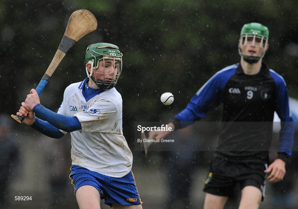 25 January 2012; Conor Lanigan, Thurles CBS, in action against Jack Flaherty, Nenagh CBS. Dr Harty Cup, Quarter-Final Replay, Nenagh CBS v Thurles CBS, The Ragg GAA Grounds, Thurles, Co. Tipperary. Picture credit: Diarmuid Greene / SPORTSFILE