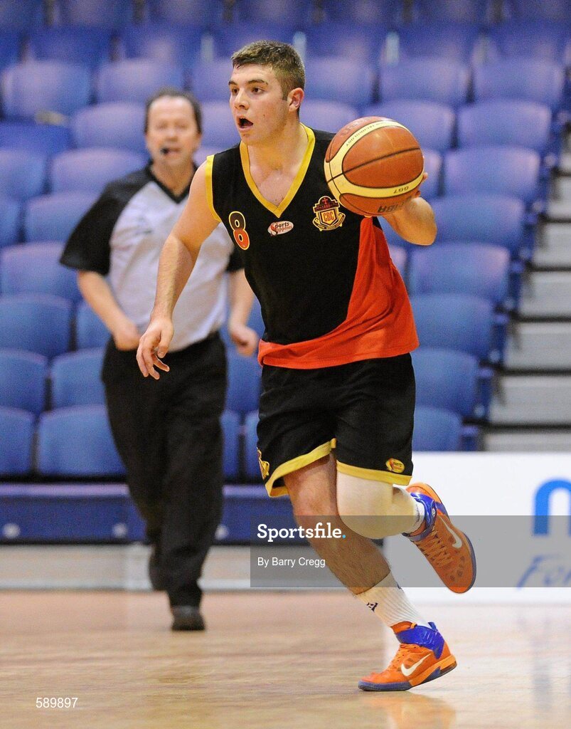 27 January 2012; Dylan Lenihan, Christian Brothers College, Cork. All-Ireland Schools Cup U16B Boys Final, Christian Brothers College, Cork v St. Clement's, Limerick, National Basketball Arena, Tallaght, Dublin. Picture credit: Barry Cregg / SPORTSFILE