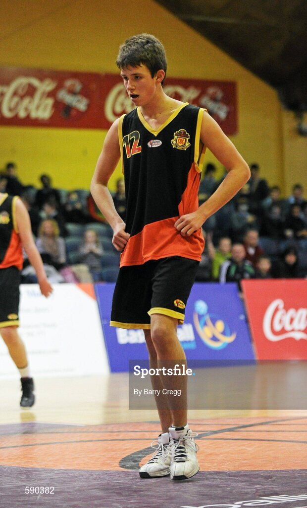 27 January 2012; Paul Burke, Christian Brothers College, Cork. All-Ireland Schools Cup U16B Boys Final, Christian Brothers College, Cork v St. Clement's, Limerick, National Basketball Arena, Tallaght, Dublin. Picture credit: Barry Cregg / SPORTSFILE