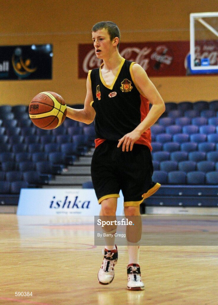 27 January 2012; Jamie Beadle, Christian Brothers College, Cork. All-Ireland Schools Cup U16B Boys Final, Christian Brothers College, Cork v St. Clement's, Limerick, National Basketball Arena, Tallaght, Dublin. Picture credit: Barry Cregg / SPORTSFILE