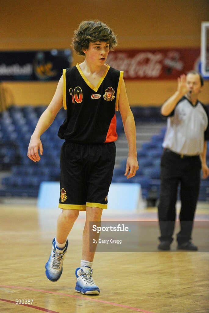 27 January 2012; Nick Moore, Christian Brothers College, Cork. All-Ireland Schools Cup U16B Boys Final, Christian Brothers College, Cork v St. Clement's, Limerick, National Basketball Arena, Tallaght, Dublin. Picture credit: Barry Cregg / SPORTSFILE