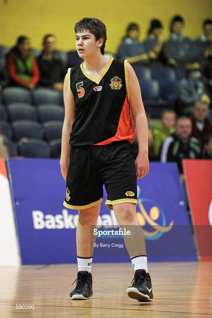 27 January 2012; Eoin Barrett, Christian Brothers College, Cork. All-Ireland Schools Cup U16B Boys Final, Christian Brothers College, Cork v St. Clement's, Limerick, National Basketball Arena, Tallaght, Dublin. Picture credit: Barry Cregg / SPORTSFILE