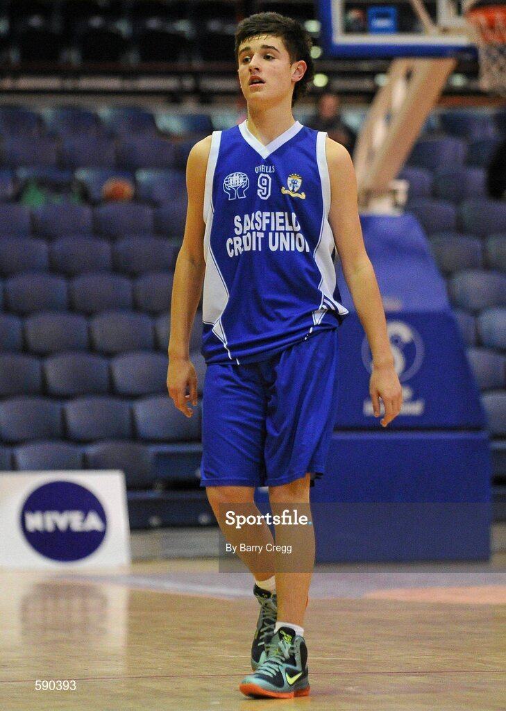 27 January 2012; Ross Fitzgerald, St. Clement's, Limerick. All-Ireland Schools Cup U16B Boys Final, Christian Brothers College, Cork v St. Clement's, Limerick, National Basketball Arena, Tallaght, Dublin. Picture credit: Barry Cregg / SPORTSFILE