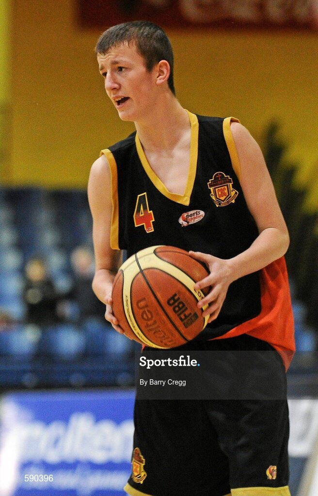 27 January 2012; Jamie Beadle, Christian Brothers College, Cork. All-Ireland Schools Cup U16B Boys Final, Christian Brothers College, Cork v St. Clement's, Limerick, National Basketball Arena, Tallaght, Dublin. Picture credit: Barry Cregg / SPORTSFILE