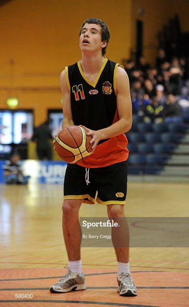 27 January 2012; David Lynch, Christian Brothers College, Cork. All-Ireland Schools Cup U16B Boys Final, Christian Brothers College, Cork v St. Clement's, Limerick, National Basketball Arena, Tallaght, Dublin. Picture credit: Barry Cregg / SPORTSFILE