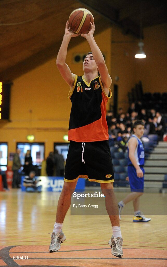 27 January 2012; David Lynch, Christian Brothers College, Cork. All-Ireland Schools Cup U16B Boys Final, Christian Brothers College, Cork v St. Clement's, Limerick, National Basketball Arena, Tallaght, Dublin. Picture credit: Barry Cregg / SPORTSFILE