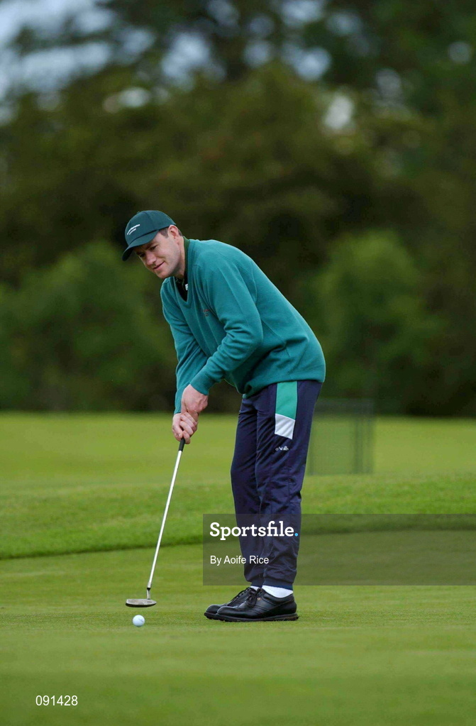 20 June 2002; Michael Mguan of Clare putts on the fourth green during the 2002 Special Olympics Ireland National Games at Elm Green Golf Club in Castleknock, Dublin. Photo by Aoife Rice/Sportsfile