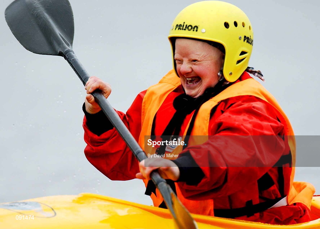 21 June 2002; Jill Kelly of Laois in action during the Division 4 Preliminary round of the 2002 Special Olympics Ireland National Games Kayaking at Salmon Leap Canoe Club in Leixlip, Kildare. Photo by David Maher/Sportsfile
