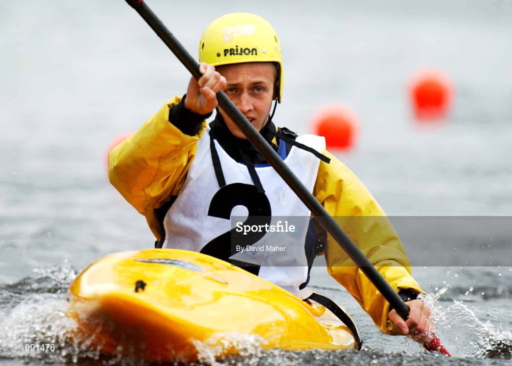21 June 2002; Miroslav Wilbik, Poland, in action during the Division 6 Preliminary round of the 2002 Special Olympics Ireland National Games Kayaking at Salmon Leap Canoe Club in Leixlip, Kildare. Photo by David Maher/Sportsfile