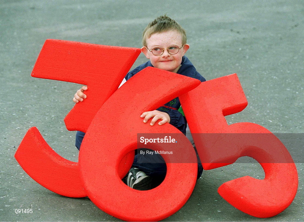 21 June 2002; Exactly one year from today the most momentous sporting event ever to be held in Ireland, the 2003 Special Olympics World Summer Games, will kick off in spectacular fashion with an exciting Opening Ceremony in Dublin's Croke Park. Our picture shows gymnast Ross Stewart aged 9 from Belfast at the announcement of 365 days to go until the opening ceremony. Photo by Ray McManus/Sportsfile
