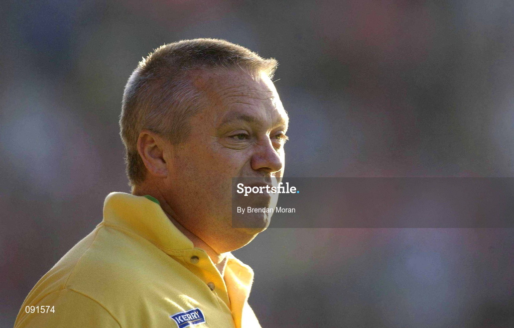23 June 2002; Kerry manager Páidí Ó Sé during the Bank of Ireland Munster Senior Football Championship Semi-Final Replay match between Cork and Kerry at Páirc Uí Chaoimh in Cork. Photo by Brendan Moran/Sportsfile