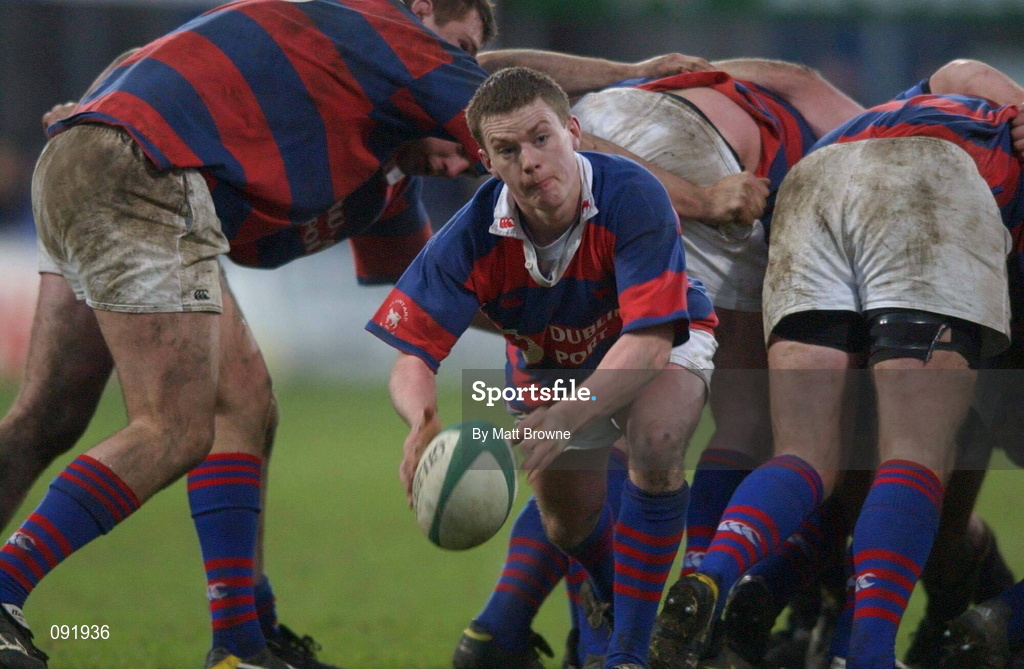 29 December 2001; Mike Walls of Clontarf during the Leinster Senior Cup Final match between Clontarf and County Carlow at Donnybrook in Dublin. Photo by Matt Browne/Sportsfile