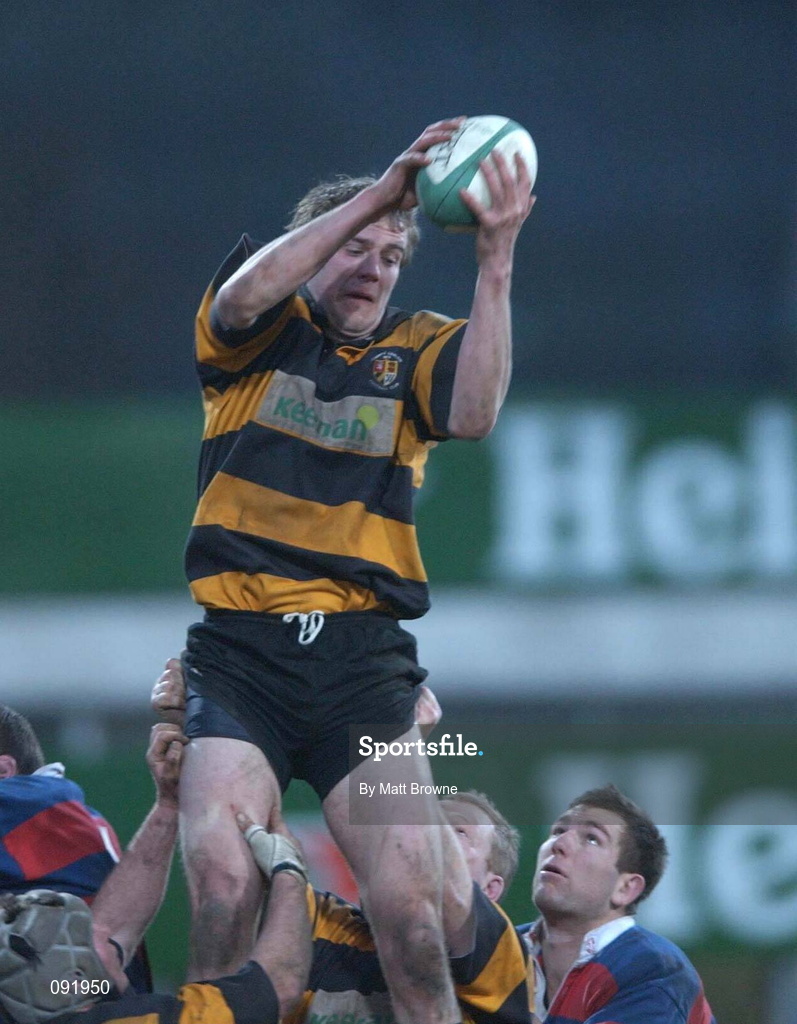 29 December 2001; Wesley Whitten of County Carlow during the Leinster Senior Cup Final match between Clontarf and County Carlow at Donnybrook in Dublin. Photo by Matt Browne/Sportsfile
