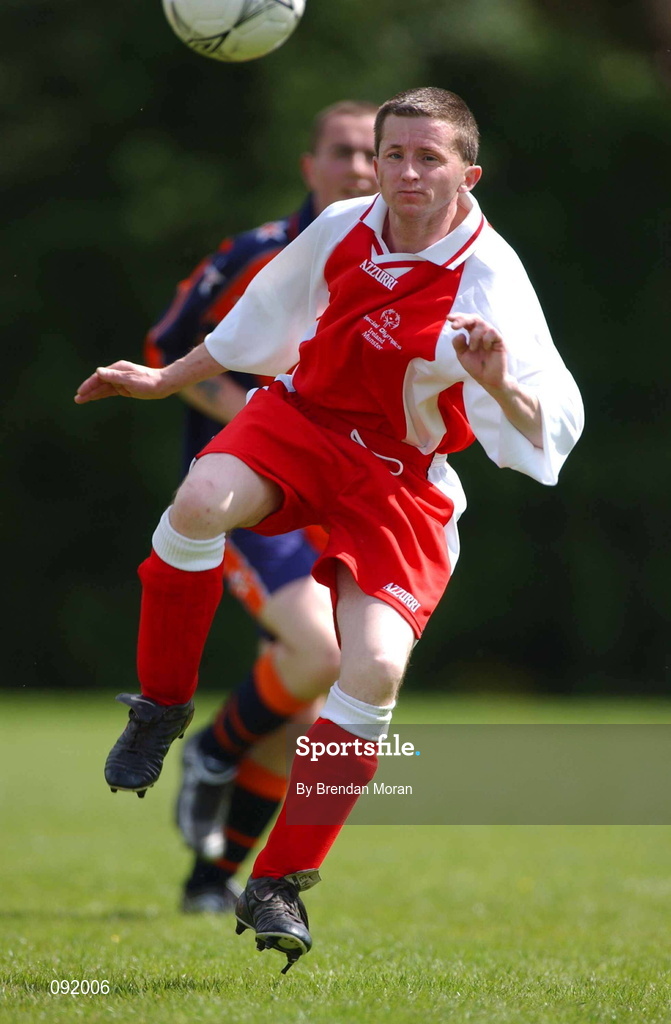20 June 2002; Padraig O'Lone of Munster A during the 2002 Special Olympics Ireland National Games 11-a-side soccer match between Munster A and Leinster A at the UCD Bowl in Dublin. Photo by Brendan Moran/Sportsfile