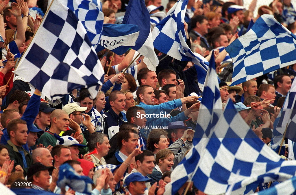 30 June 2002; Waterford supporters during the Guinness Munster Senior Hurling Championship Final match between Waterford and Tipperary at Páirc Uí Chaoimh in Cork. Photo by Ray McManus/Sportsfile
