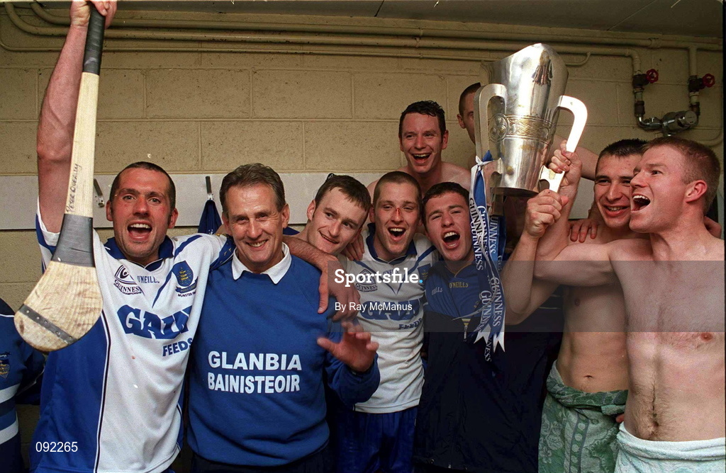 30 June 2002; Waterford players and officials celebrate in the dressing room following their side's victory during the Guinness Munster Senior Hurling Championship Final match between Waterford and Tipperary at Páirc Uí Chaoimh in Cork. Photo by Ray McManus/Sportsfile