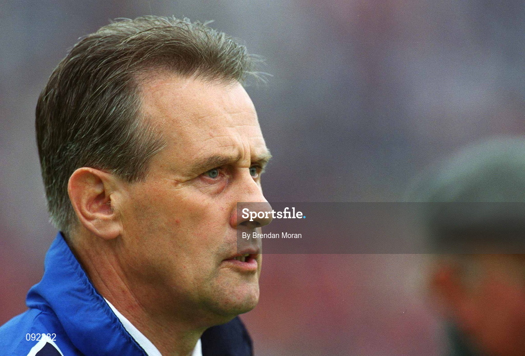 30 June 2002; Waterford manager Justin McCarthy during the Guinness Munster Senior Hurling Championship Final match between Waterford and Tipperary at Páirc U’ Chaoimh in Cork. Photo by Brendan Moran/Sportsfile