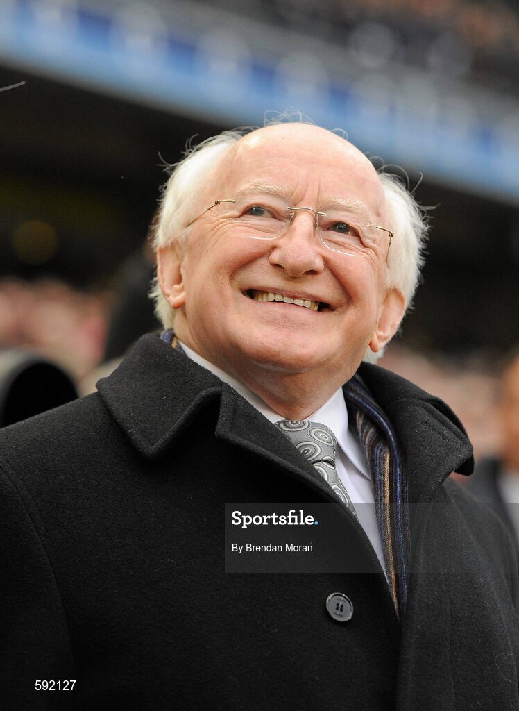 5 February 2012; The President of Ireland Michael D. Higgins arrives for the game. RBS Six Nations Rugby Championship, Ireland v Wales, Aviva Stadium, Lansdowne Road, Dublin. Picture credit: Brendan Moran / SPORTSFILE