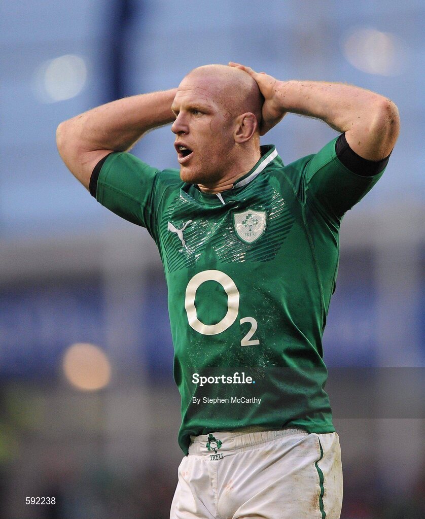 5 February 2012; Ireland captain Paul O'Connell. RBS Six Nations Rugby Championship, Ireland v Wales, Aviva Stadium, Lansdowne Road, Dublin. Picture credit: Stephen McCarthy / SPORTSFILE
