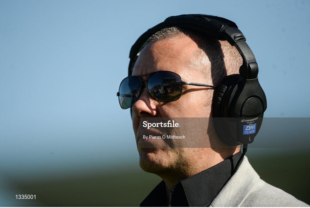 17 June 2017; Dave McIntyre of Sky Sports before the Leinster GAA Football Senior Championship Semi-Final match between Meath and Kildare at Bord na Móna O'Connor Park in Tullamore, Co Offaly. Photo by Piaras Ó Mídheach/Sportsfile