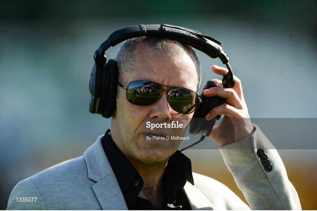 17 June 2017; Dave McIntyre of Sky Sports before the Leinster GAA Football Senior Championship Semi-Final match between Meath and Kildare at Bord na Móna O'Connor Park in Tullamore, Co Offaly. Photo by Piaras Ó Mídheach/Sportsfile