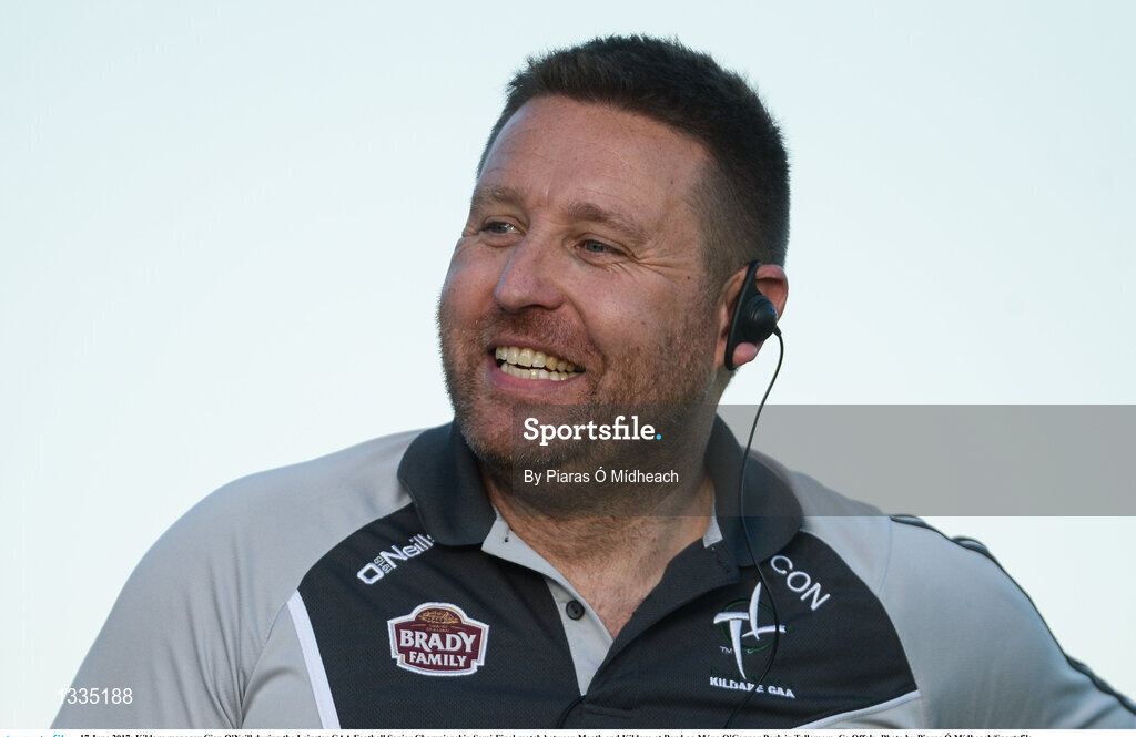 17 June 2017; Kildare manager Cian O'Neill during the Leinster GAA Football Senior Championship Semi-Final match between Meath and Kildare at Bord na Móna O'Connor Park in Tullamore, Co Offaly. Photo by Piaras Ó Mídheach/Sportsfile