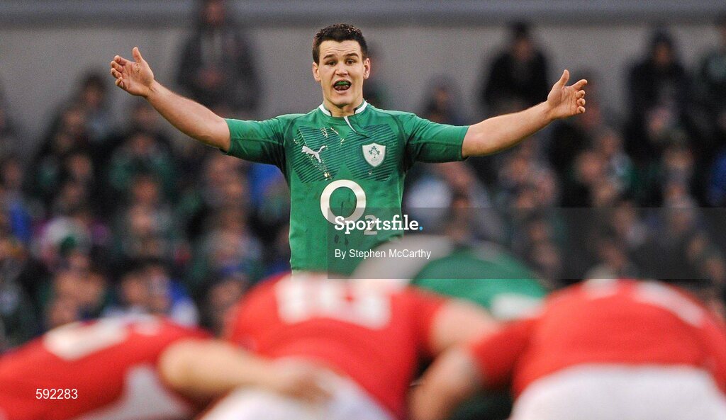 5 February 2012; Jonathan Sexton, Ireland. RBS Six Nations Rugby Championship, Ireland v Wales, Aviva Stadium, Lansdowne Road, Dublin. Picture credit: Stephen McCarthy / SPORTSFILE