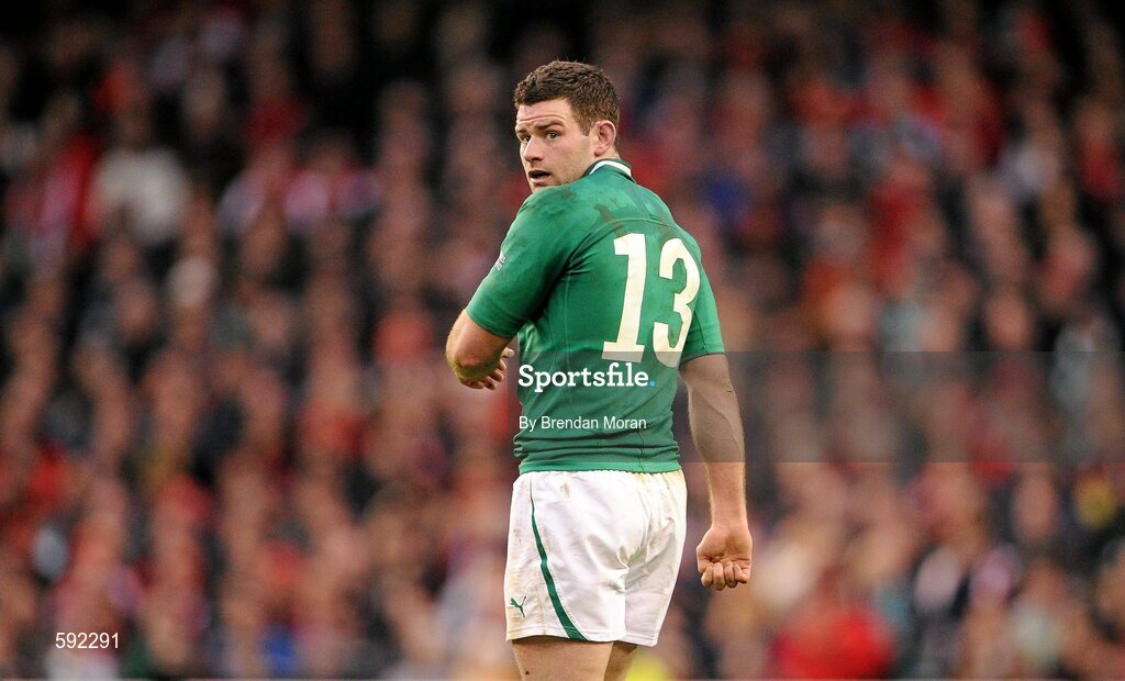 5 February 2012; Fergus McFadden, Ireland, wearing the No. 13 jersey. RBS Six Nations Rugby Championship, Ireland v Wales, Aviva Stadium, Lansdowne Road, Dublin. Picture credit: Brendan Moran / SPORTSFILE