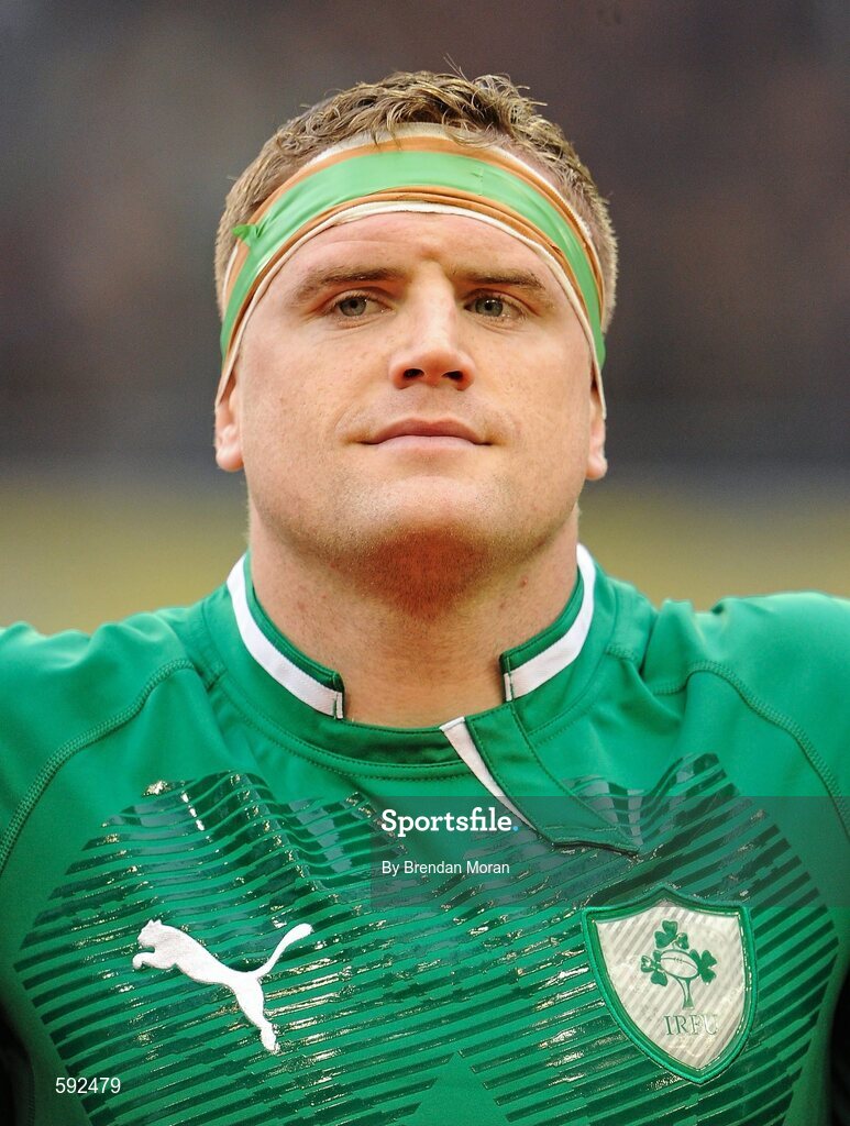 5 February 2012; Jamie Heaslip, Ireland. RBS Six Nations Rugby Championship, Ireland v Wales, Aviva Stadium, Lansdowne Road, Dublin. Picture credit: Brendan Moran / SPORTSFILE
