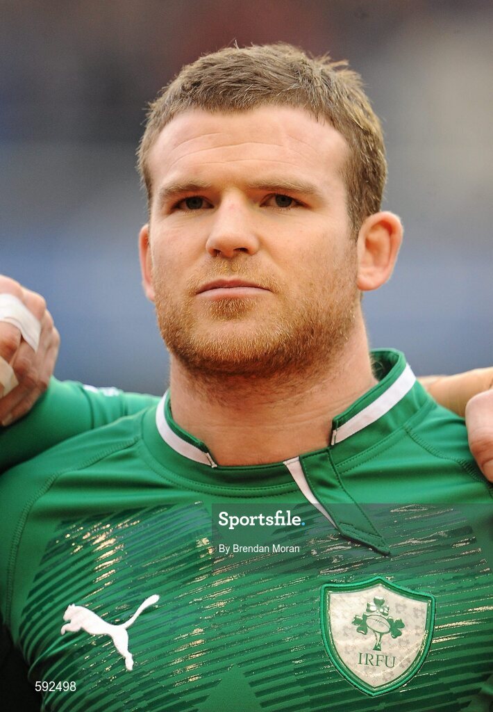 5 February 2012; Godon D'Arcy, Ireland. RBS Six Nations Rugby Championship, Ireland v Wales, Aviva Stadium, Lansdowne Road, Dublin. Picture credit: Brendan Moran / SPORTSFILE