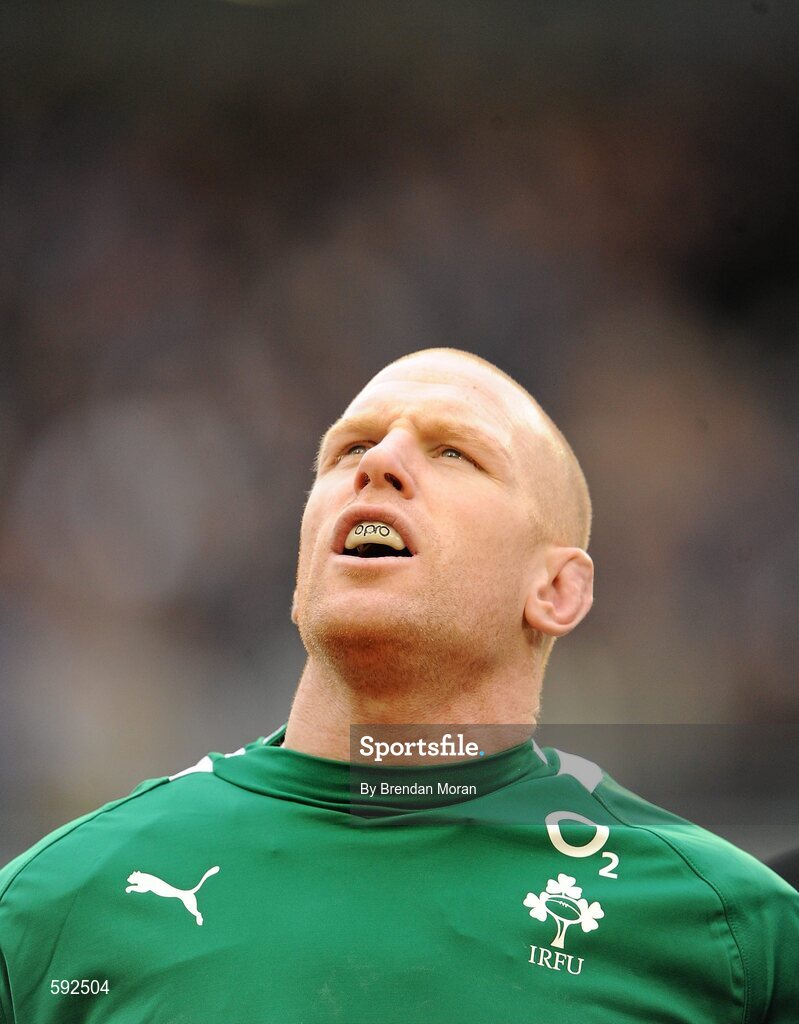 5 February 2012; Paul O'Connell, Ireland captain. RBS Six Nations Rugby Championship, Ireland v Wales, Aviva Stadium, Lansdowne Road, Dublin. Picture credit: Brendan Moran / SPORTSFILE