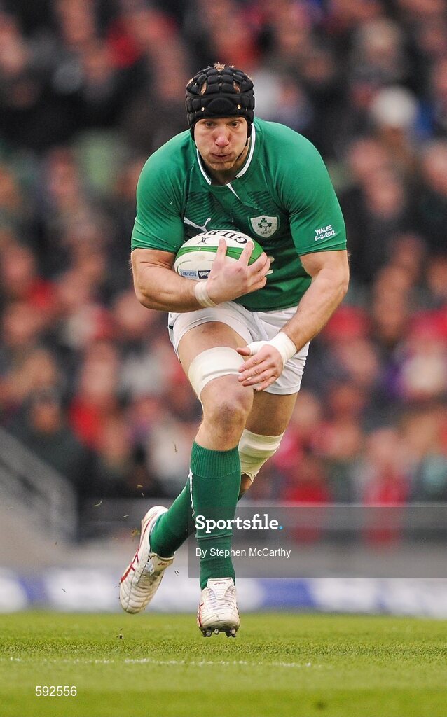 5 February 2012; Stephen Ferris, Ireland. RBS Six Nations Rugby Championship, Ireland v Wales, Aviva Stadium, Lansdowne Road, Dublin. Picture credit: Stephen McCarthy / SPORTSFILE