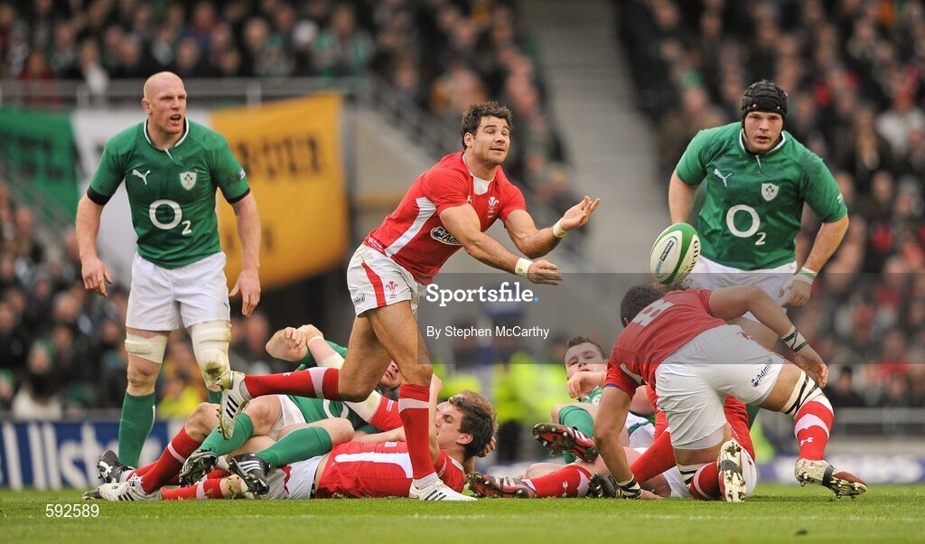 5 February 2012; Mike Phillips, Wales. RBS Six Nations Rugby Championship, Ireland v Wales, Aviva Stadium, Lansdowne Road, Dublin. Picture credit: Stephen McCarthy / SPORTSFILE