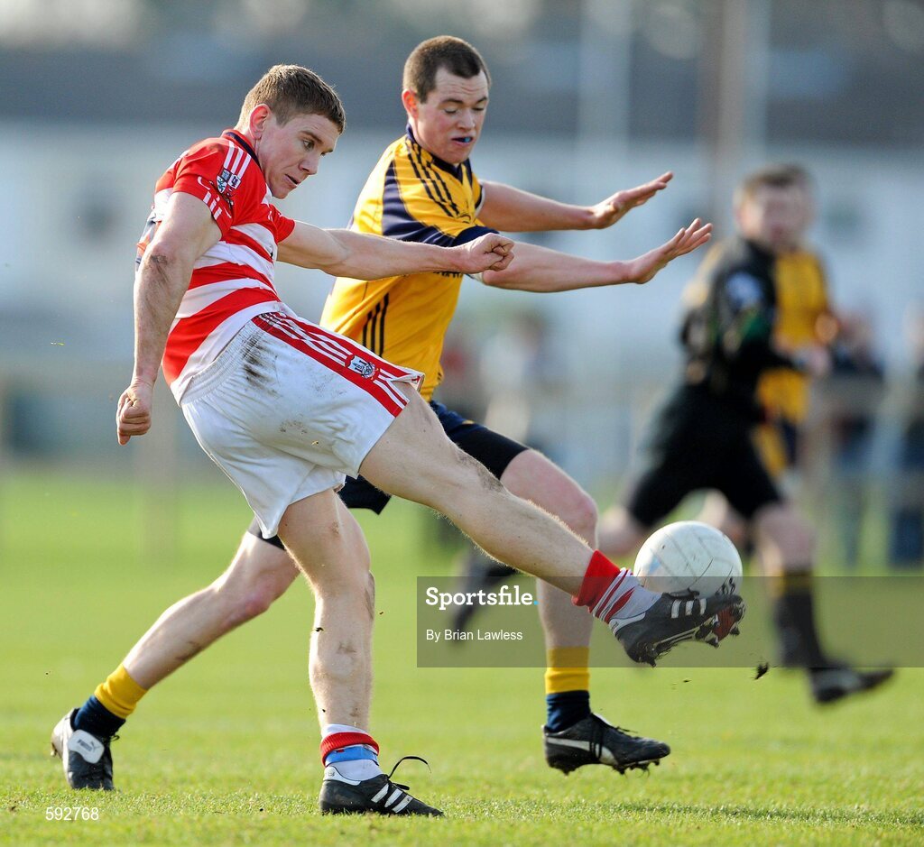 7 February 2012; Stephen O'Donoghue, Cork Institute of Technology, in action against Dean Rock, Dublin City University. Irish Daily Mail Sigerson Cup, Round 1, Dublin City University v Cork Institute of Technology, DCU Sportsgrounds, Ballymun, Dublin. Picture credit: Brian Lawless / SPORTSFILE