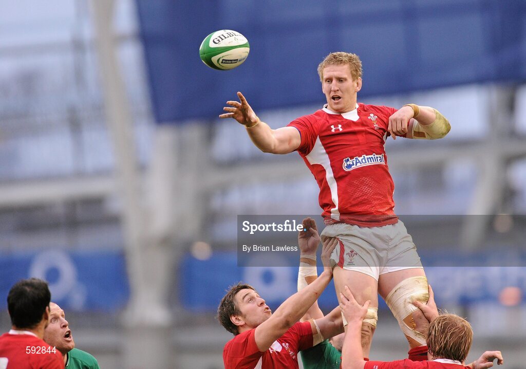 5 February 2012; Bradley Davies, Wales. RBS Six Nations Rugby Championship, Ireland v Wales, Aviva Stadium, Lansdowne Road, Dublin. Picture credit: Brian Lawless / SPORTSFILE