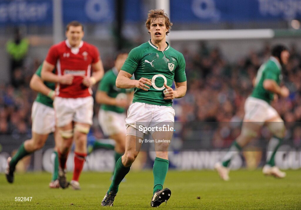 5 February 2012; Andrew Trimble, Ireland. RBS Six Nations Rugby Championship, Ireland v Wales, Aviva Stadium, Lansdowne Road, Dublin. Picture credit: Brian Lawless / SPORTSFILE