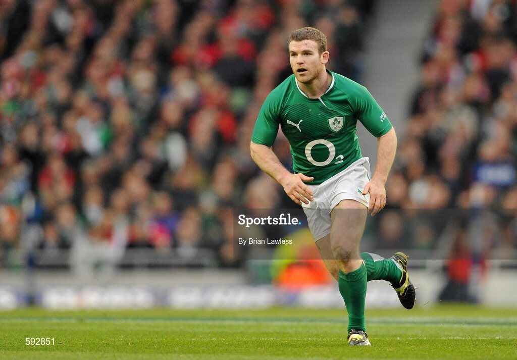 5 February 2012; Gordon D'Arcy, Ireland. RBS Six Nations Rugby Championship, Ireland v Wales, Aviva Stadium, Lansdowne Road, Dublin. Picture credit: Brian Lawless / SPORTSFILE