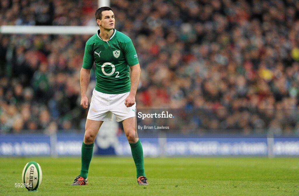 5 February 2012; Jonathan Sexton, Ireland, lines up a penalty. RBS Six Nations Rugby Championship, Ireland v Wales, Aviva Stadium, Lansdowne Road, Dublin. Picture credit: Brian Lawless / SPORTSFILE
