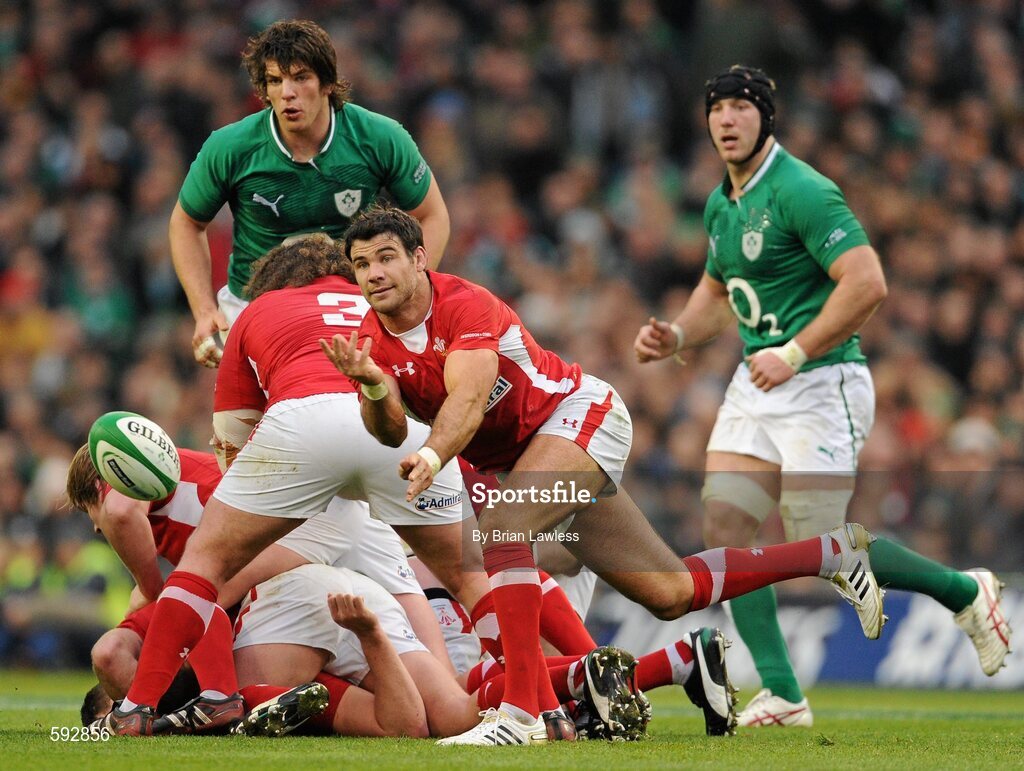5 February 2012; Mike Phillips, Wales. RBS Six Nations Rugby Championship, Ireland v Wales, Aviva Stadium, Lansdowne Road, Dublin. Picture credit: Brian Lawless / SPORTSFILE