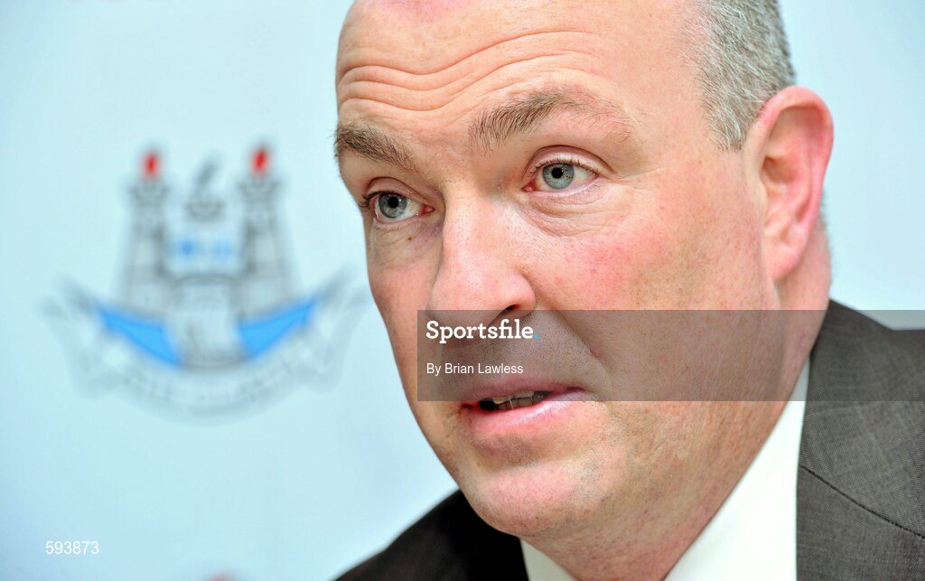 10 February 2012; Dublin manager Pat Gilroy during a press conference ahead of their Allianz Football League, Division 1, Round 2, match against Mayo on Saturday. Dublin Football Squad Press Conference, St Clare's, DCU, Ballymun, Dublin. Picture credit: Brian Lawless / SPORTSFILE
