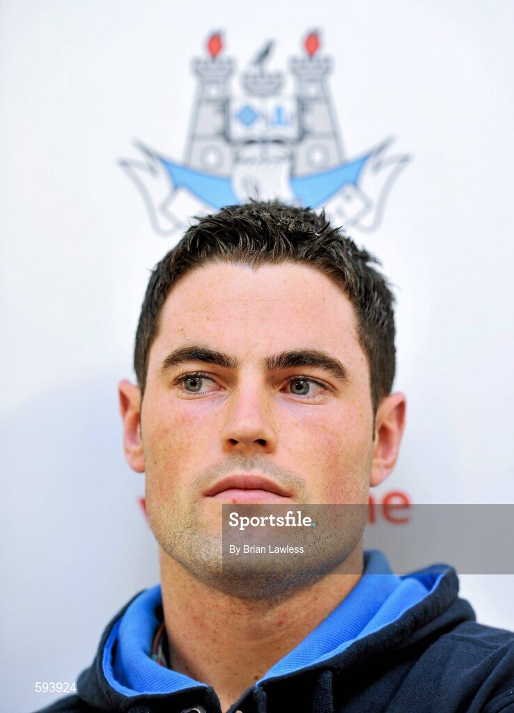 10 February 2012; Ross McConnell during a press conference ahead of their Allianz Football League, Division 1, Round 2, match against Mayo on Saturday. Dublin Football Squad Press Conference, St Clare's, DCU, Ballymun, Dublin. Picture credit: Brian Lawless / SPORTSFILE