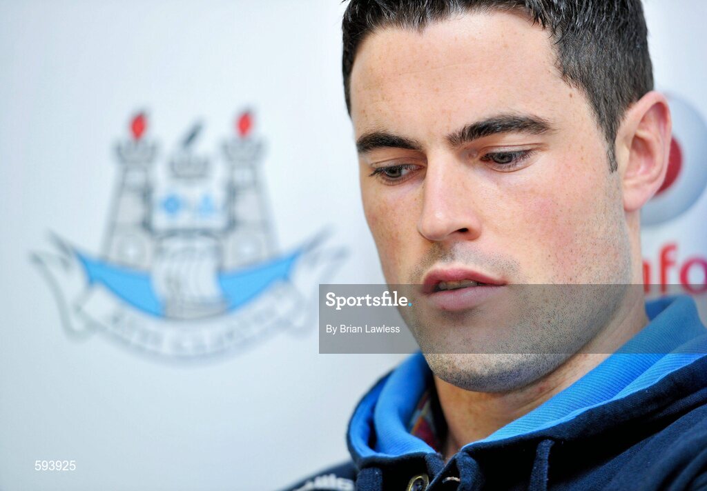 10 February 2012; Ross McConnell during a press conference ahead of their Allianz Football League, Division 1, Round 2, match against Mayo on Saturday. Dublin Football Squad Press Conference, St Clare's, DCU, Ballymun, Dublin. Picture credit: Brian Lawless / SPORTSFILE