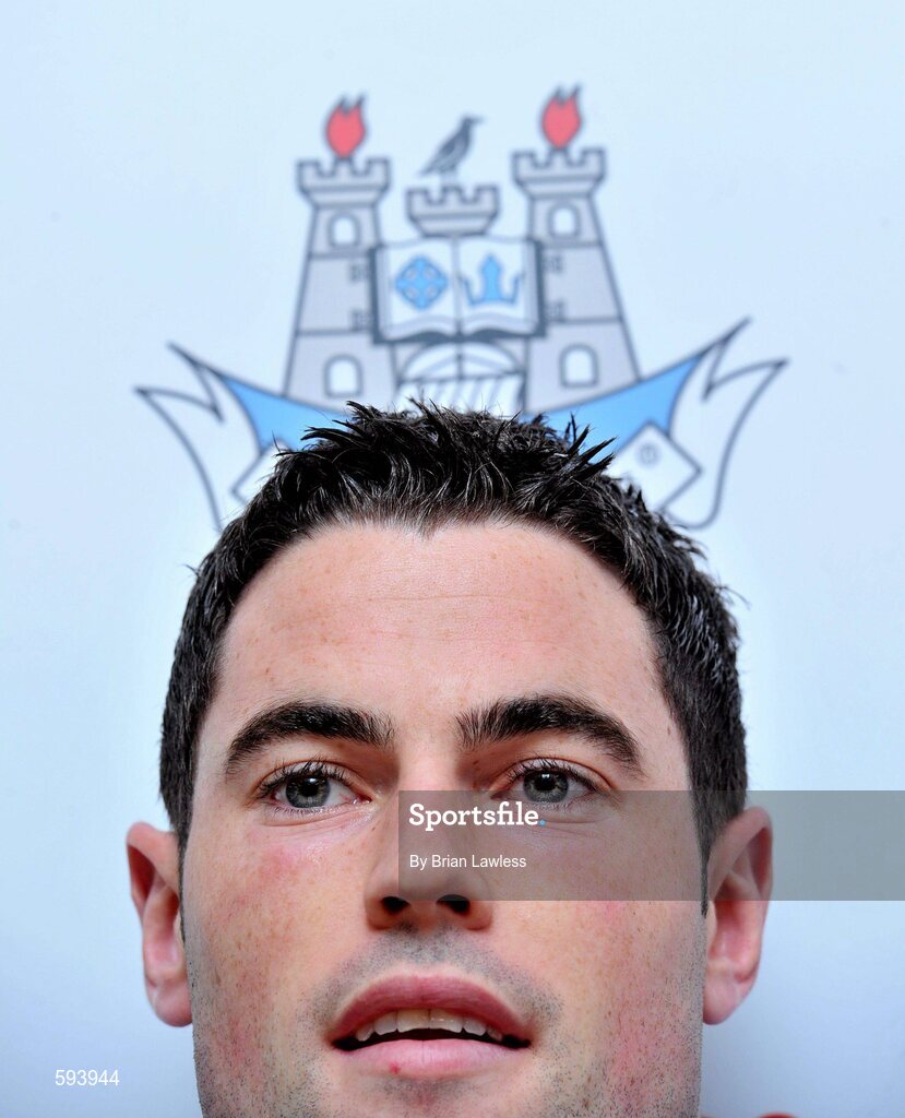 10 February 2012; Ross McConnell during a press conference ahead of their Allianz Football League, Division 1, Round 2, match against Mayo on Saturday. Dublin Football Squad Press Conference, St Clare's, DCU, Ballymun, Dublin. Picture credit: Brian Lawless / SPORTSFILE