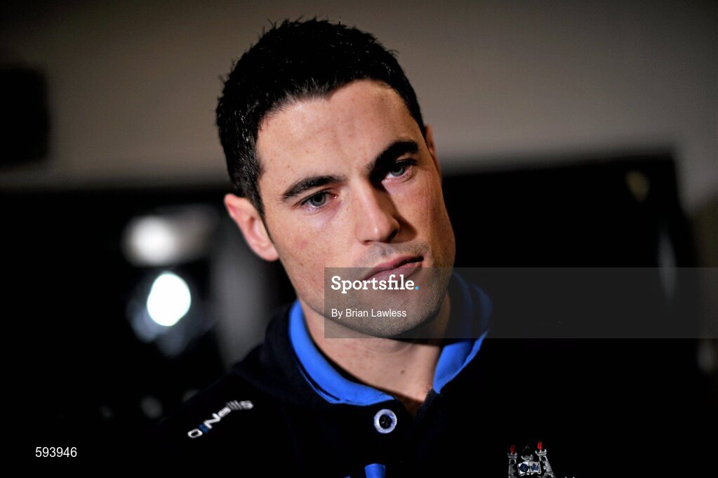 10 February 2012; Ross McConnell during a press conference ahead of their Allianz Football League, Division 1, Round 2, match against Mayo on Saturday. Dublin Football Squad Press Conference, St Clare's, DCU, Ballymun, Dublin. Picture credit: Brian Lawless / SPORTSFILE