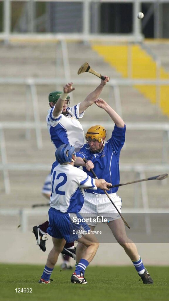 18 October 2003; Adrian Cullinane and Kevin Brodrick, 12, Connacht, in action against Munster's Colm Lynch. Railway Cup Semi-Final, Munster v Connacht, Gaelic Grounds, Limerick. Picture credit; Matt Browne / SPORTSFILE *EDI*